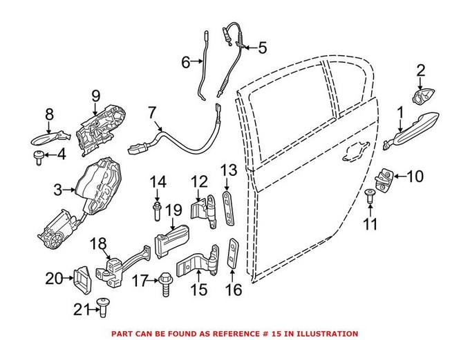 BMW Door Hinge = Rear Driver Side Lower 41527259597